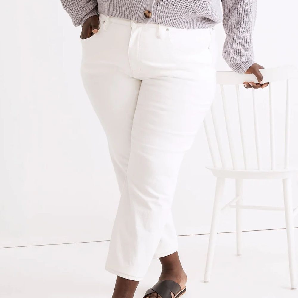 Madewell The Plus Curvy Perfect Vintage Jeans in Tile White Size 18W
